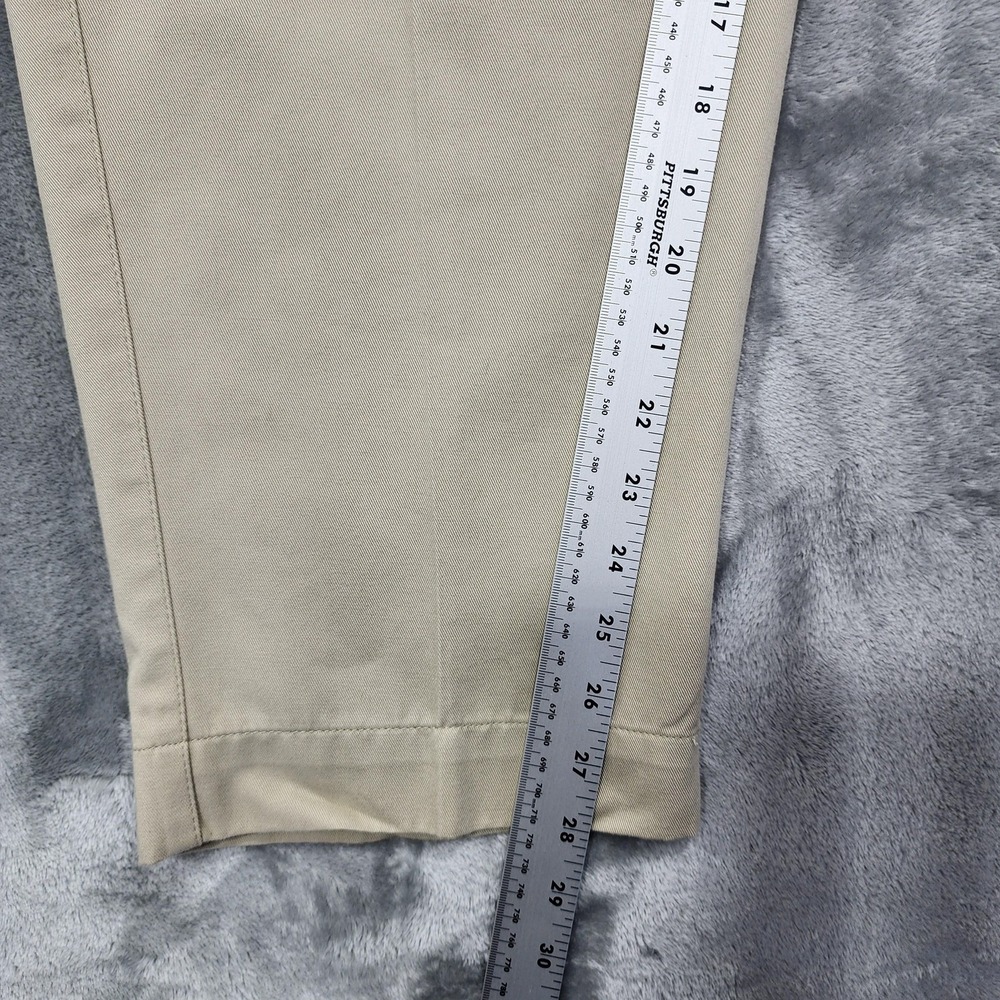 Vintage LL Bean Pants‎ Womens 16P PETITE Beige Pleated High Rise Tapered Chino - Picture 10 of 12